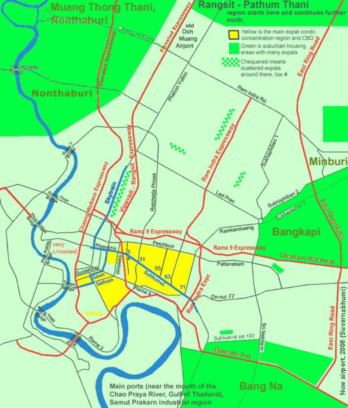 bangkok erdigunera area mapa