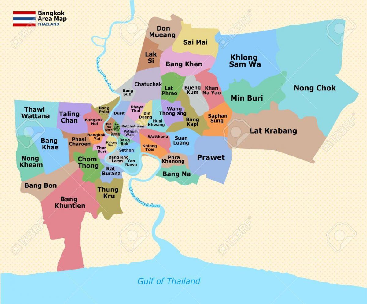 mapa bangkok auzoan