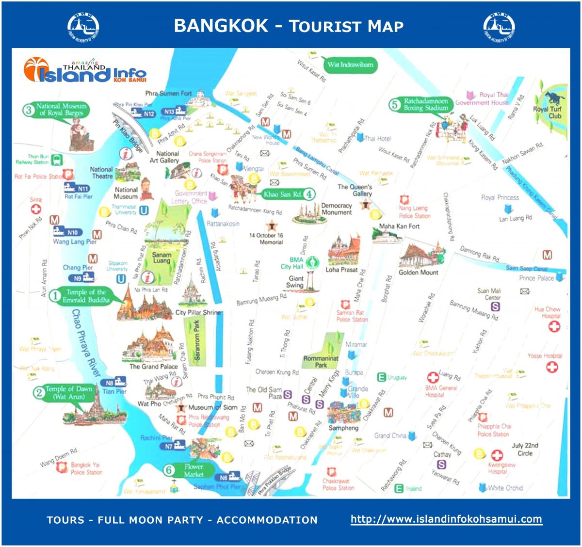 bangkok bidaia-gida mapa