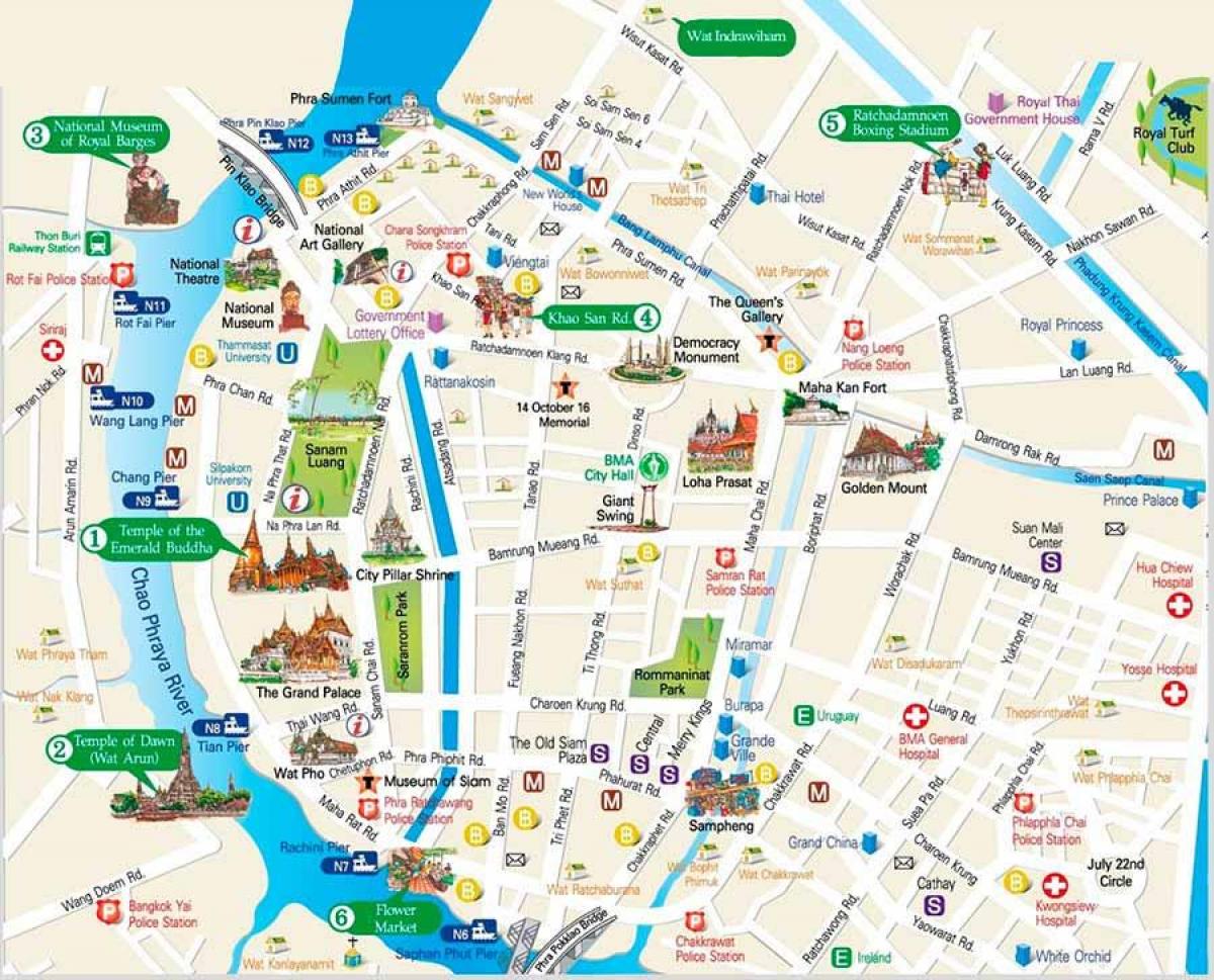bangkok leku interesgarriak mapa