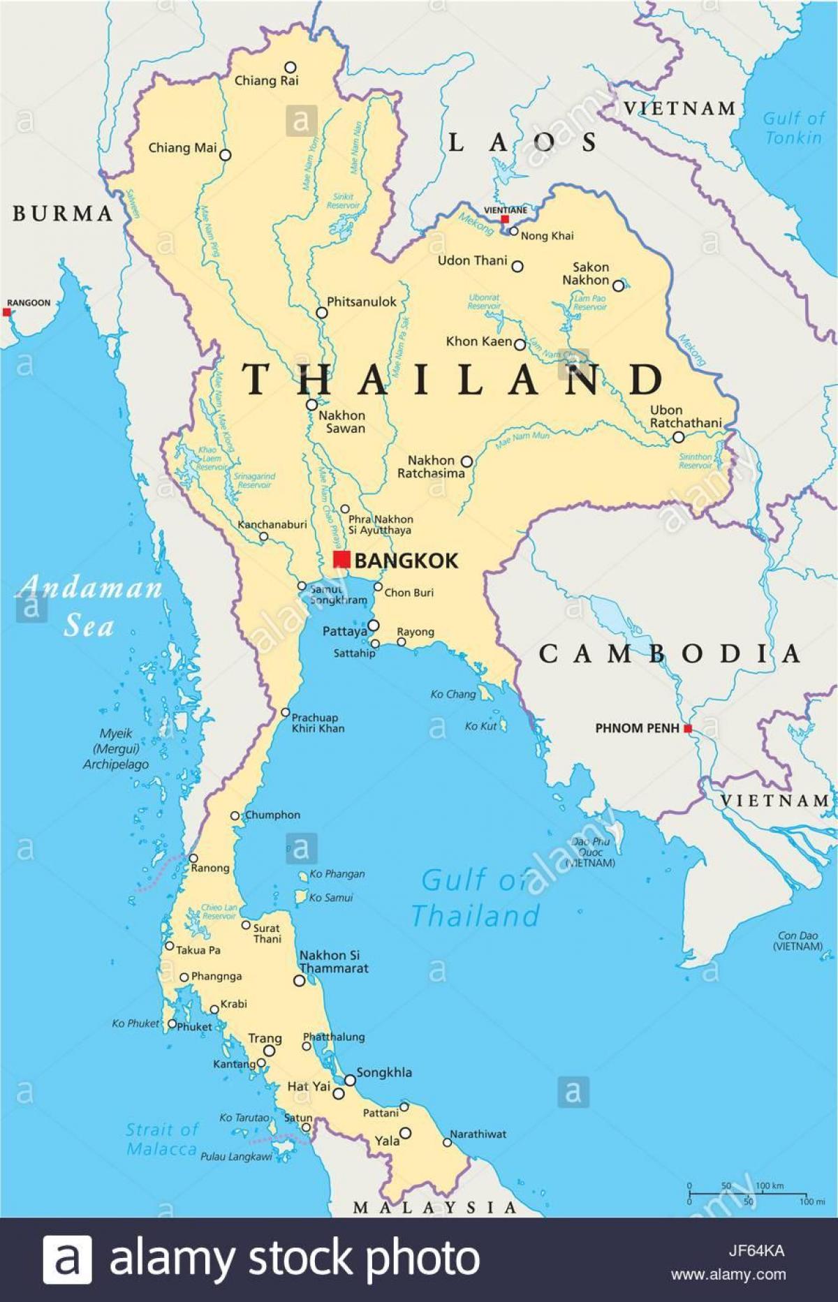 bangkok, thailandia munduko mapa