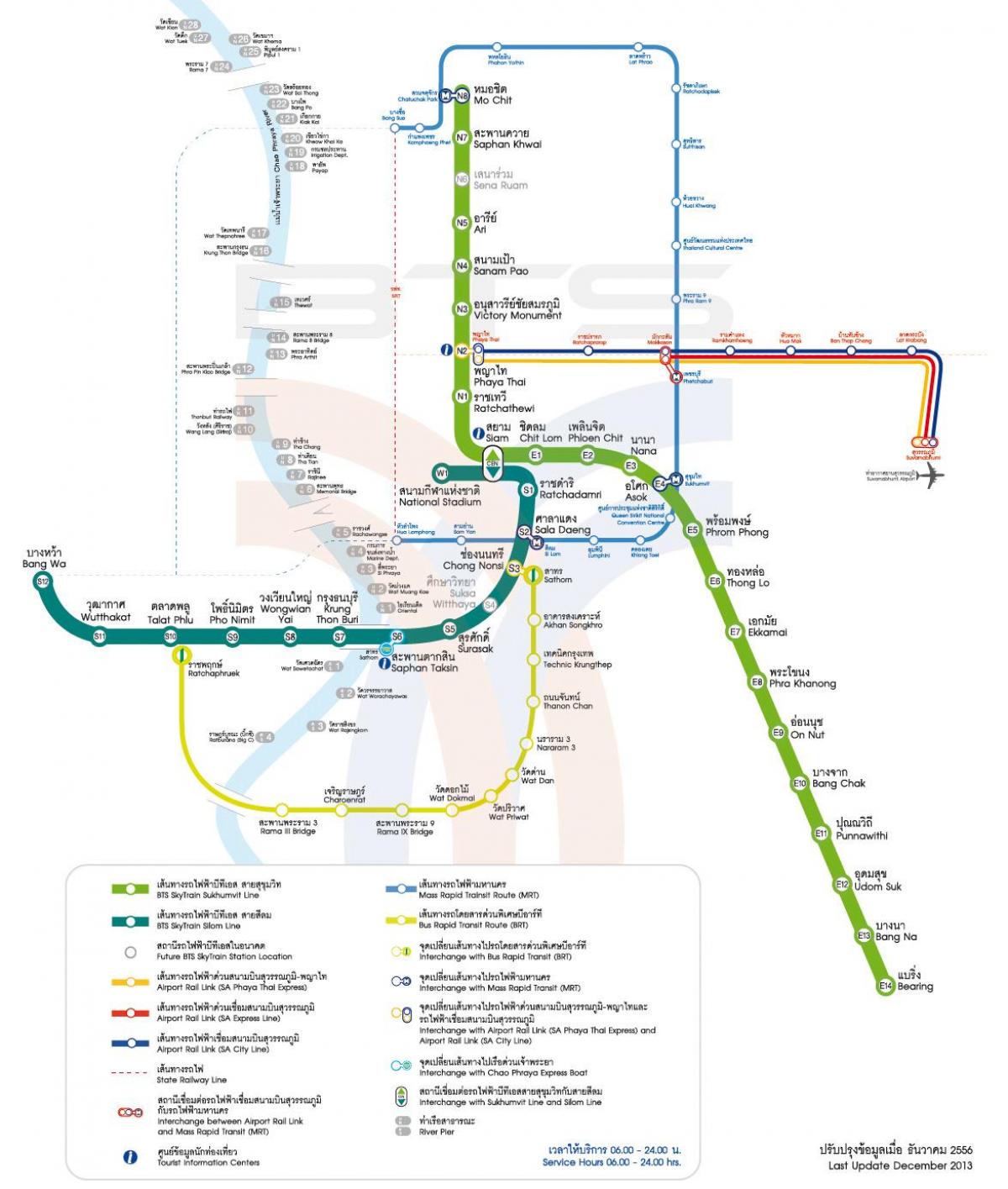 bangkok hiria tren mapa
