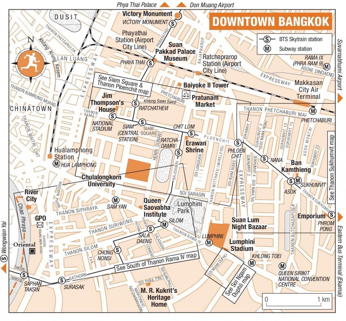 bangkok hiriaren mapa