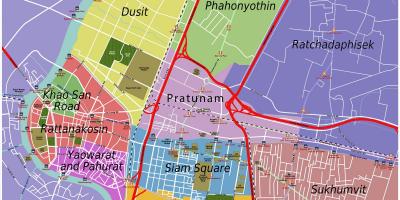 Mapa bangkok eta inguruko eremuetan