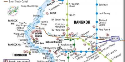 Bangkok garraio publikoaren mapa