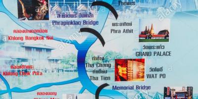 Mapa chao phraya ibaiaren bangkok