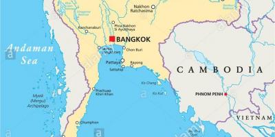 Bangkok, thailandia munduko mapa