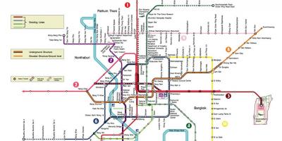 Bangkok metro geltokia mapa
