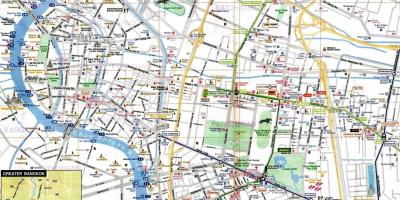 Bangkok turismo mapa ingelesa